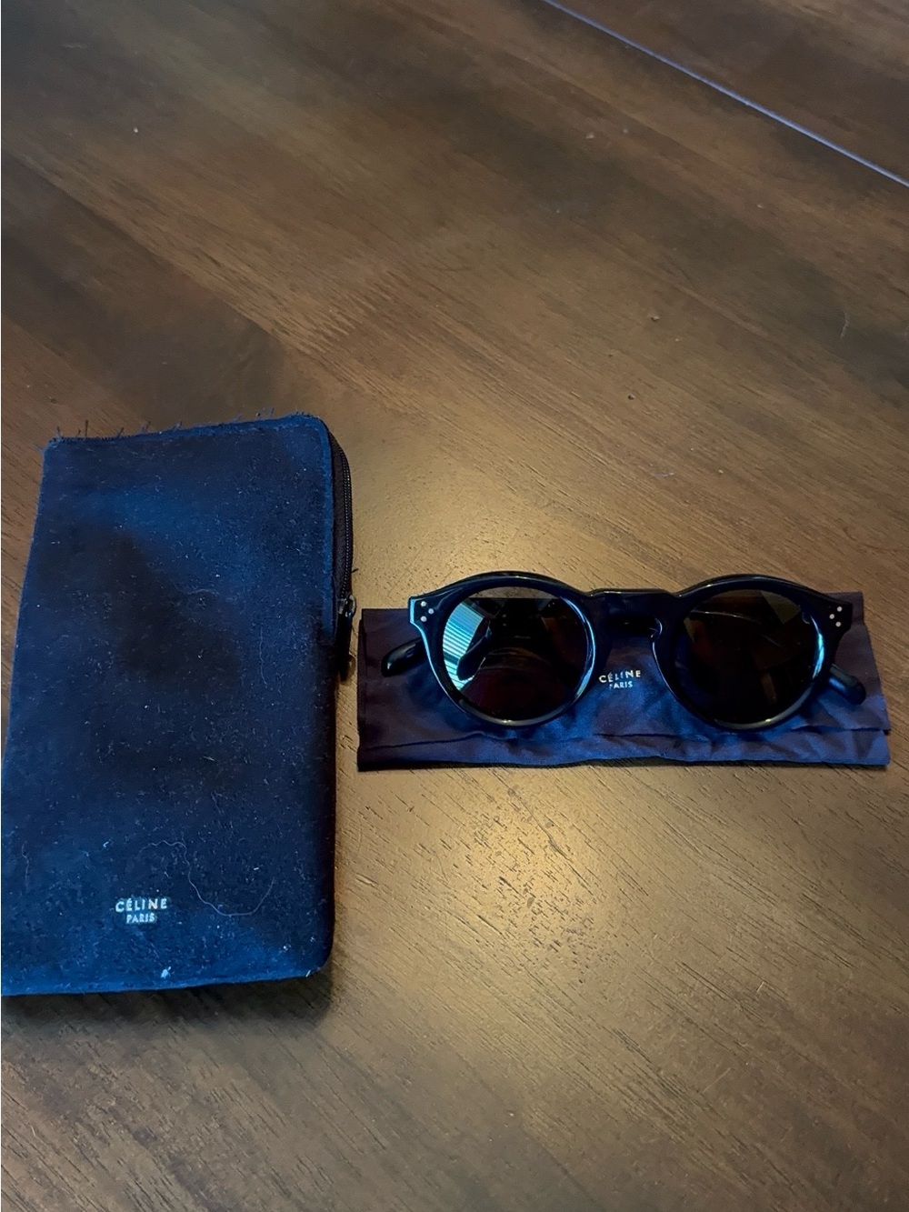 Celine Bevel Cat Sunglasses - Black